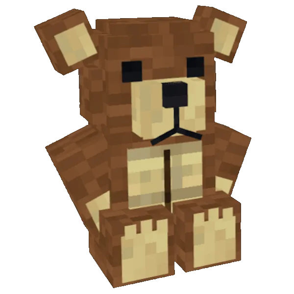 Generated Minecraft model of a sitting teddy bear